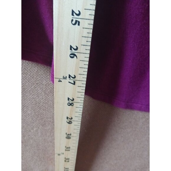 Dana Buchman Sleeveless Blouse Top Keyhole With Gold Bar Plum Wine   XLarge - Picture 6 of 9